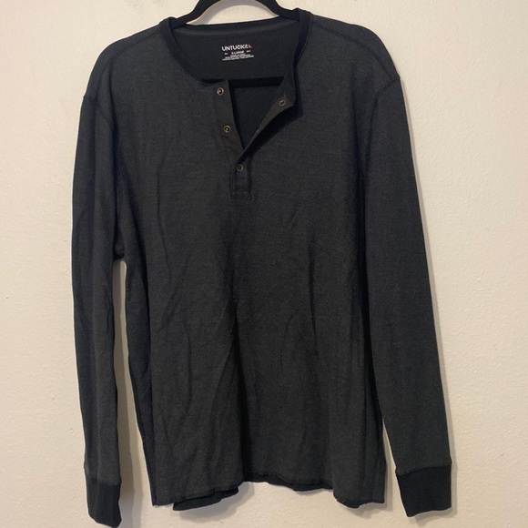 Untuck It Henley Long Sleeve Shirt Size X-Large - Picture 1 of 7